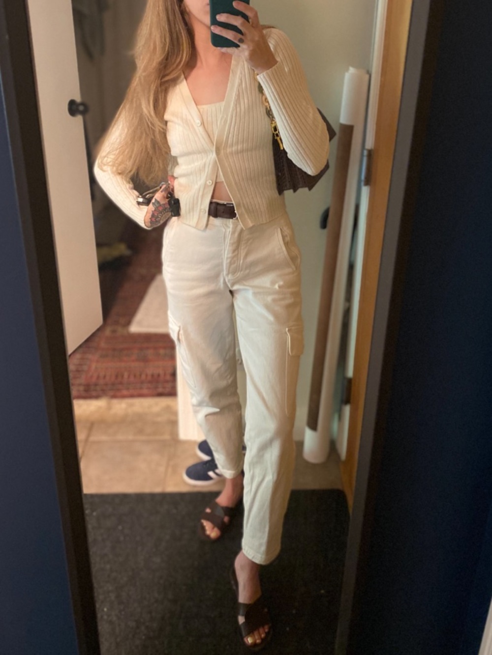 Aritzia White Cargo Pants